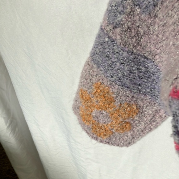 Sincerely Jules: Colorful Knit Wool Blend Sweater- Bell Sleeve- Cropped- M - Picture 10 of 16